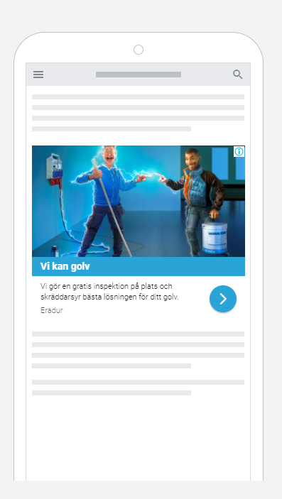 Exempel på bild till digital marknadsföring för Eradur
