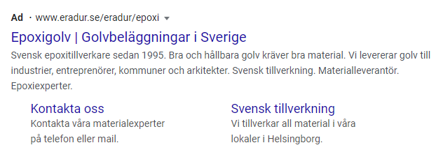 Exempel på digital marknadsföring för Eradur