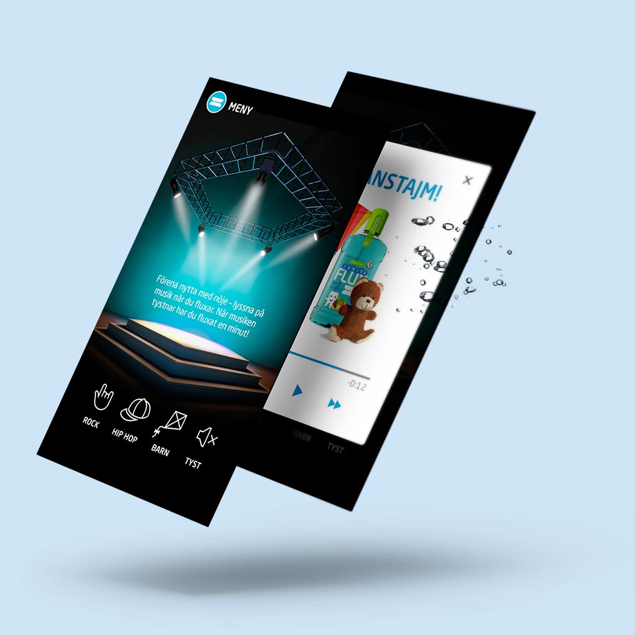 Smartphones med musikdelen i Flux-appen